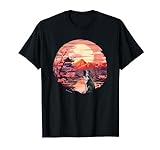 Puesta de sol japonesa Border Collie Camiseta
